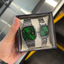 Classic Vintage Quartz Çift Saat - Yeşil Gümüş
